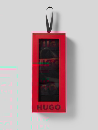 HUGO Slim Fit Trunks aus Baumwoll-Mix im 3er-Pack Black 4