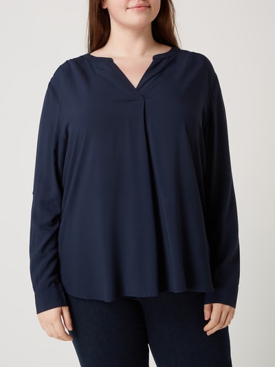 Tom Tailor Plus PLUS SIZE blouseshirt met tuniekkraag Marineblauw - 4