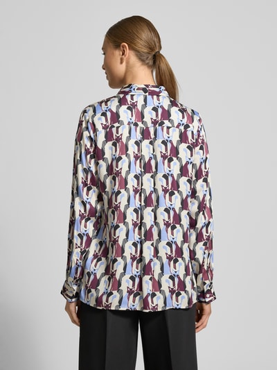 Milano Italy Overhemdblouse met knoopsluiting Bordeaux - 5