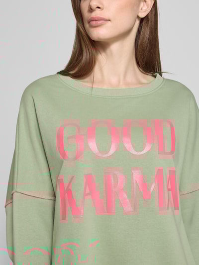 miss goodlife Oversized Sweatshirt mit Statement-Print Hellgruen 3