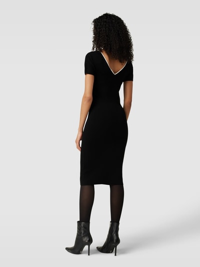 Max Mara Studio Knielanges Kleid mit U-Boot-Ausschnitt Modell 'LUGLIO' Black 5