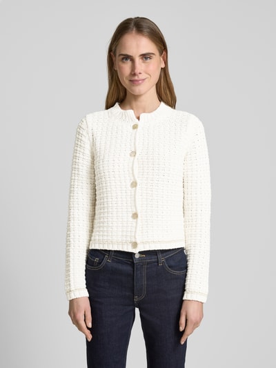 Rich & Royal Cardigan mit Strukturmuster Offwhite 4