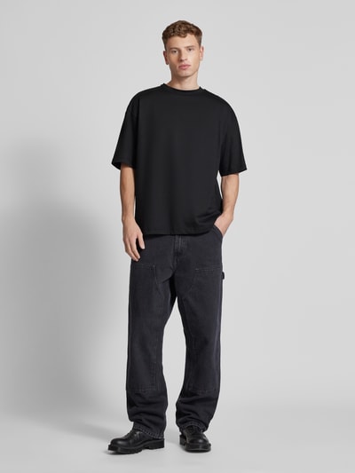 Tom Tailor Denim Oversized T-Shirt im unifarbenen Design Black 1