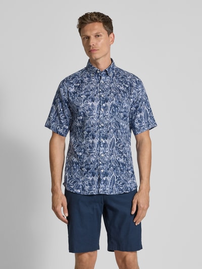 Fynch-Hatton Vrijetijdsoverhemd met knoopsluiting Marineblauw - 4