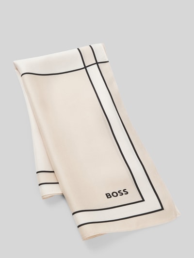 BOSS Sjaal van pure zijde model 'VIVENCY_B_60*60' Beige - 4