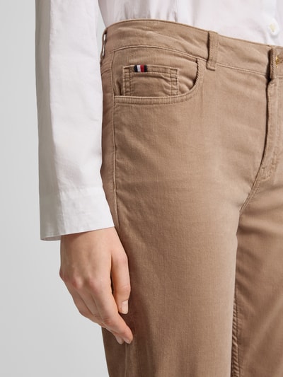 Tommy Hilfiger Stretch slim fit corduroy broek in 5-pocketmodel Beige - 3