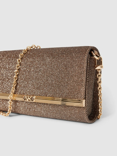 MICHAEL Michael Kors Clutch met labelapplicatie, model 'MONA' Goud gemêleerd - 3