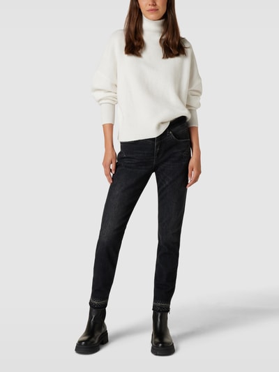 MAC Slim fit jeans met siersteentjes Middengrijs - 1