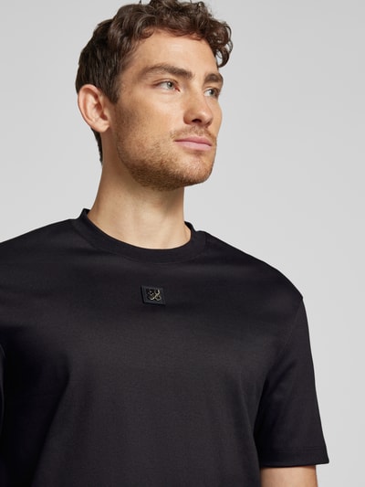 HUGO T-Shirt mit Label-Patch Modell 'Dalile' Black 3