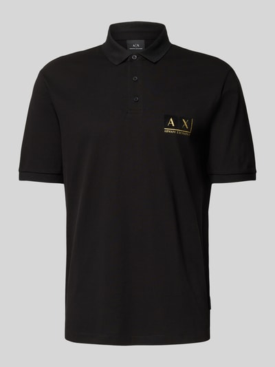 ARMANI EXCHANGE Koszulka polo o kroju regular fit z logo Czarny 2
