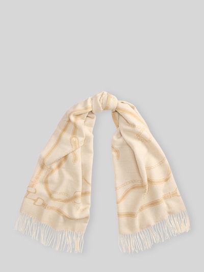 Lauren Ralph Lauren Schal mit Logo-Schriftzug aus Wollmix Offwhite 1