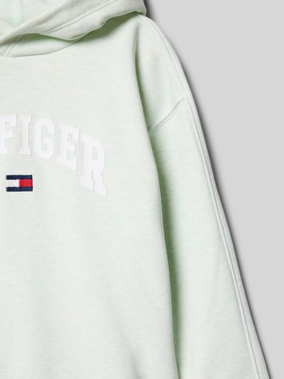 Tommy Hilfiger Kids Hoodie mit Label-Stitching Modell 'VARSIRY' Mint Melange 2