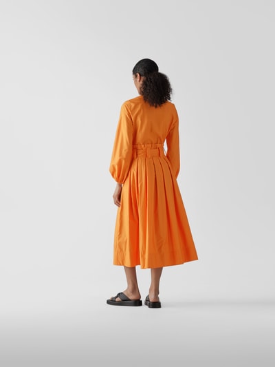 Devotion Hemdblusenkleid mit Kellerfalten Orange 5