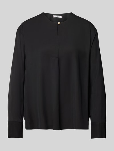 Tommy Hilfiger Blouse van pure viscose met labeldetail, model 'FLUID' Zwart - 2