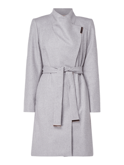 Ted Baker Wollmantel mit Magnetverschluss (mittelgrau melange 