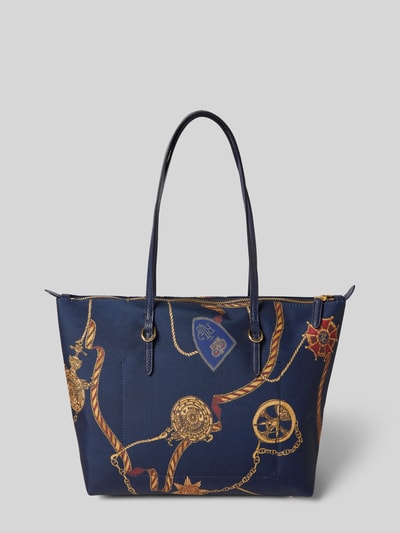 Lauren Ralph Lauren Handtas met labelapplicatie, model 'KEATON' Marineblauw - 4