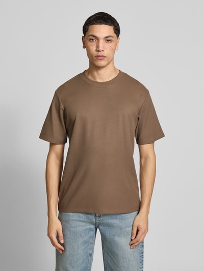 JACK & JONES T-Shirt mit Rundhalsausschnitt Modell 'AUSTIN' Taupe 4