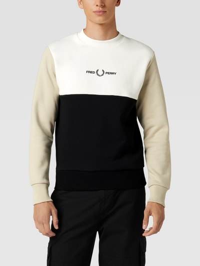 Fred Perry Sweatshirt im Colour-Blocking-Design Sand 4