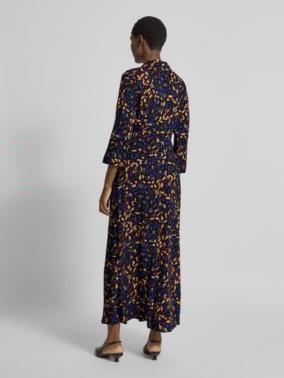 YAS Maxi-jurk met knoopsluiting, model 'SAVANNA' Zwart - 5