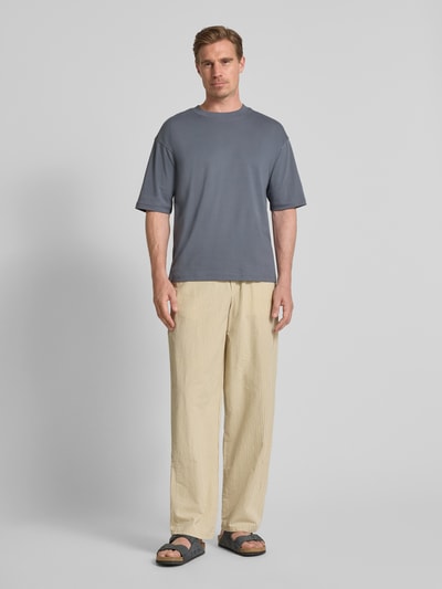 Lindbergh Stoffen broek met achterzakken Steengrijs - 1