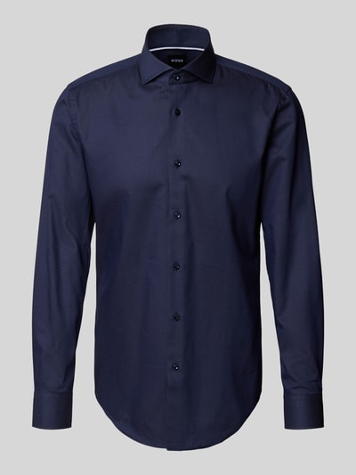 BOSS Slim Fit Businesshemd aus Baumwoll-Mix Marine 2