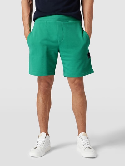 Tommy Hilfiger Sweatshorts met labelpatch Aquablauw - 4