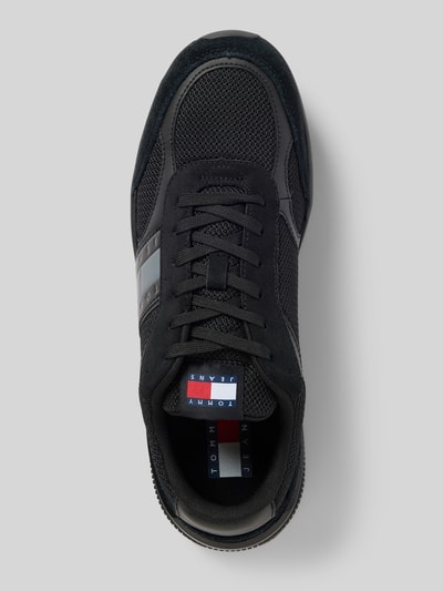 Produktfoto, Low Top Sneaker mit Veloursleder-Besatz Modell 'TECHNICAL RUNNERS' von Tommy Jeans, wielokolorowy, skóra welurowa, siateczka, skóra gładka, zaokrąglony nosek, płaska profilowana podeszwa, wiązanie, wytłaczane logo, mieszanka skóry