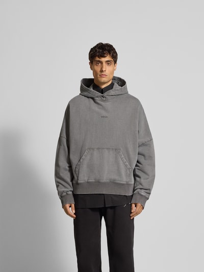 WON HUNDRED Oversized Hoodie mit Logo-Stitching Mittelgrau 4
