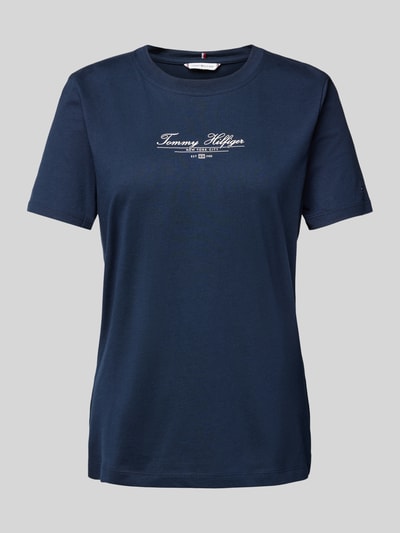 Tommy Hilfiger T-Shirt mit Label-Print Marine 2