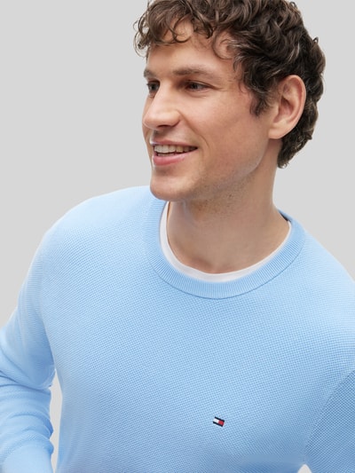 Tommy Hilfiger Regular Fit Pullover aus reiner Baumwolle                                                                                                                                                                                                                                                                                 Hellblau 3