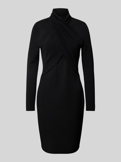 Marc Cain Knielanges Kleid mit Schalkragen Black 2