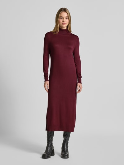 Christian Berg Woman Sukienka z dzianiny z mieszanki wiskozy z rolowanym kołnierzem Bordowy 4