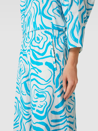 DRYKORN Hose mit Allover-Muster Modell 'CEILING' Ocean 3