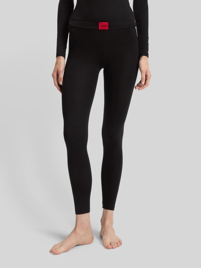 HUGO Slim Fit Thermo-Leggings mit Viskose-Anteil Black 4