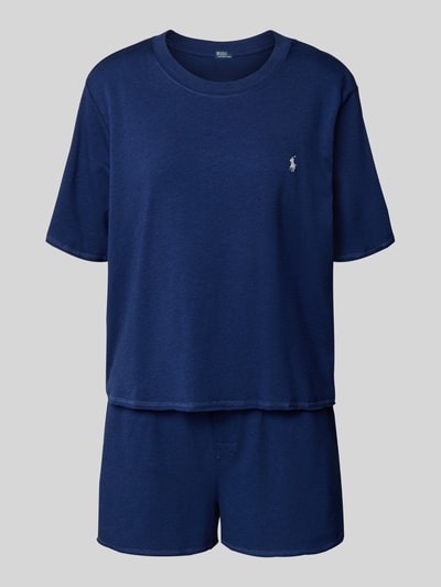 Polo Ralph Lauren Pyjama mit Logo-Stitching und elastischem Logo-Bund Dunkelblau 1