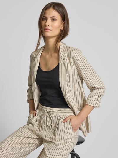 Vero Moda Loose Fit Kurzblazer aus Viskose-Leinen-Mix Modell 'JESMILO' Beige 3