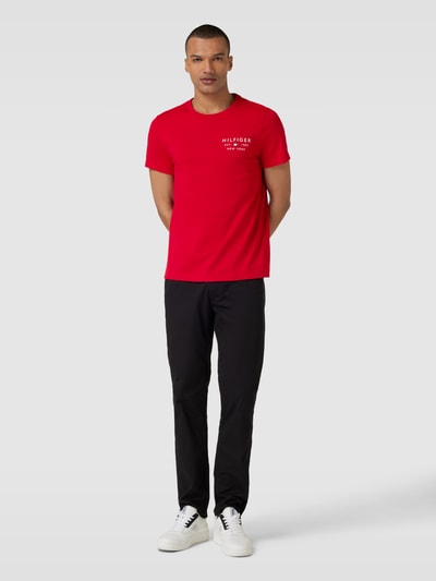 Tommy Hilfiger T-shirt met labelprint Rood - 1