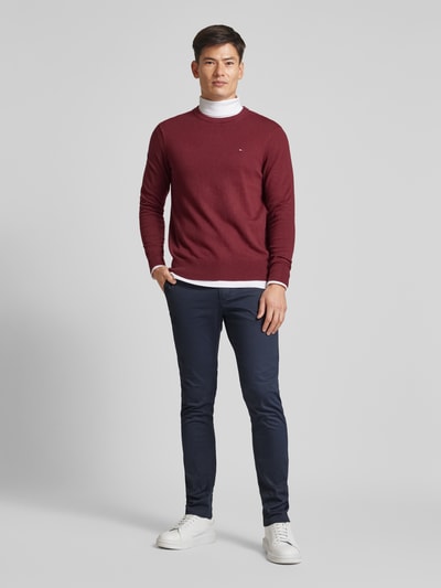 Tommy Hilfiger Slim Fit Chino mit Knopf- und Reißverschluss Modell 'BLEECKER' Marine 1