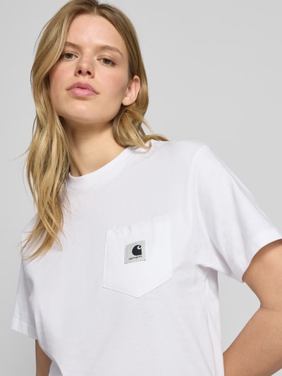 Carhartt Work In Progress T-shirt z okrągłym dekoltem i kieszenią na piersi Biały 3