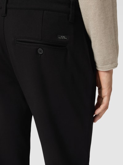 Blend Slim fit broek met elastische band, model 'Langford' Zwart - 3