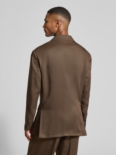 Selected Homme Regular Fit Anzugsakko aus reinem Lyocell Dunkelbraun 5
