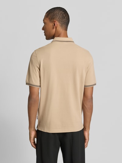 bugatti Polówka o kroju slim fit z naszytym logo Beżowy 5