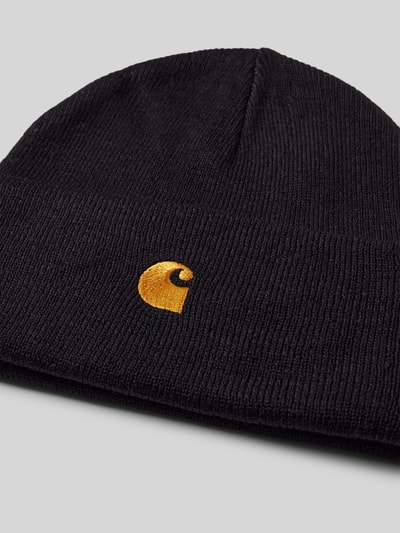 Carhartt Work In Progress Beanie met logostitching, model 'CHASE BEANIE 2' Zwart - 2