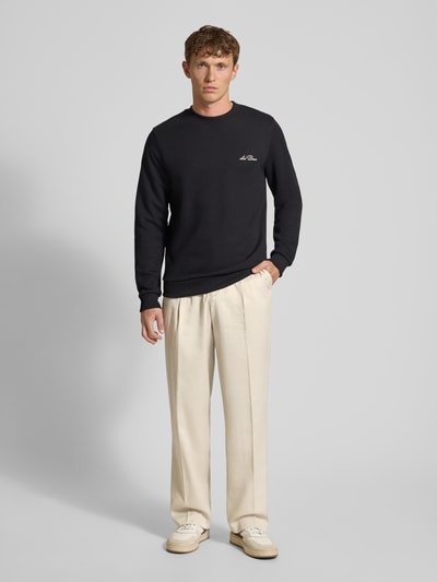 Les Deux Stoffen broek met bandplooien, model 'Randall' Zand - 1