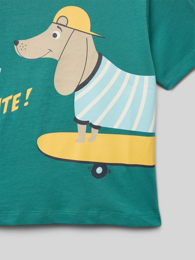 Name It T-shirt met motiefprint, model 'HELGE' Donkergroen - 2