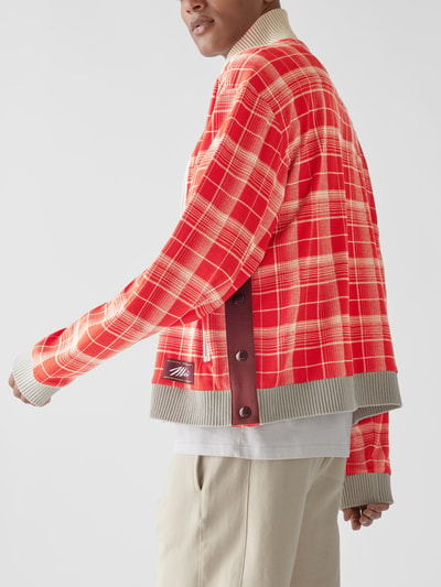 Marni Sweatjacke mit Tartan-Karo Rot 6