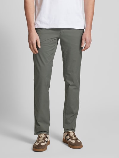 Brax Regular Fit Chino mit Paspeltasche Modell 'FABIO' Oliv 4