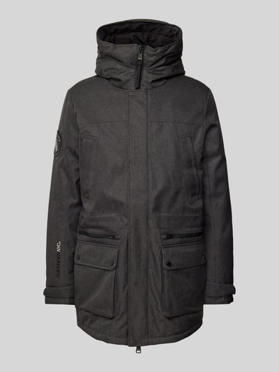 Superdry Parka z wyhaftowanym logo model ‘City Tweed’ Czarny 1