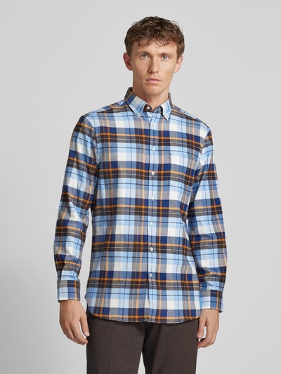 Christian Berg Men Regular Fit Freizeithemd mit Button-Down-Kragen Bleu 4