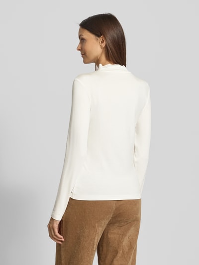 s.Oliver RED LABEL Slim Fit Langarmshirt aus Viskose-Mix Offwhite 5